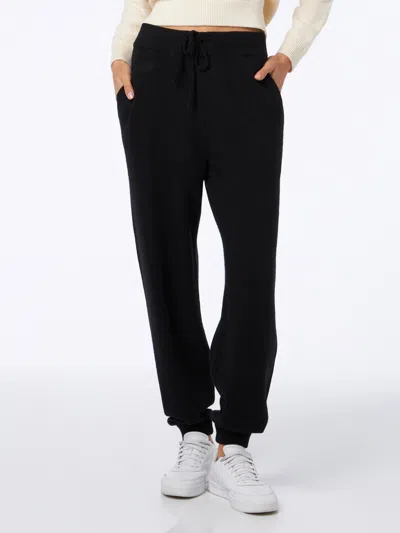 Mc2 Saint Barth Woman Knitted Black Jogger Pants