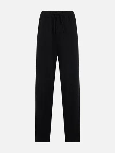 Mc2 Saint Barth Woman Knitted Black Jogger Pants