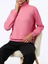 Mc2 Saint Barth Woman Knitted Pink Turtleneck Sweater In Pink