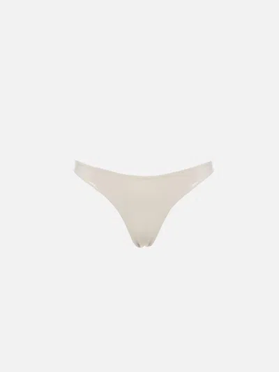 Mc2 Saint Barth Woman Lamina Gold Cheeky Swim Briefs Naomi In White