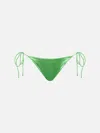 Mc2 Saint Barth Woman Lamina Green Swim Briefs With Side Laces In Green