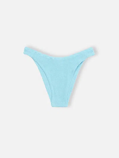 Mc2 Saint Barth Woman Light Blue Classic Crinkle Swim Briefs Elise In Sky