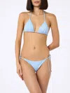 Mc2 Saint Barth Woman Light Blue Triangle Top Swimsuit Leah In Sky