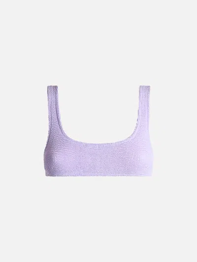 Mc2 Saint Barth Woman Lilac Classic Crinkle Bralette Naima In Pink