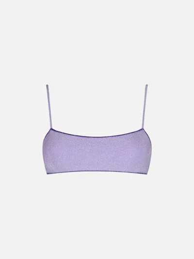 Mc2 Saint Barth Woman Lurex Bralette Beach Top Sadie In Purple