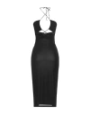 Mc2 Saint Barth Woman Midi Dress Black Size M Viscose, Elastane