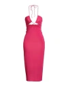 Mc2 Saint Barth Woman Midi Dress Magenta Size M Viscose, Elastane
