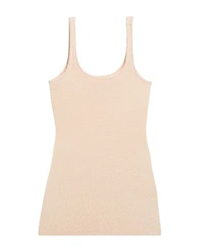 Mc2 Saint Barth Woman Mini Dress Apricot Size S/m Polyamide, Elastane In Neutral