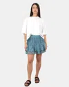 Mc2 Saint Barth Woman Mini Skirt - Silk Voile Bandanna Round 36 In Blue