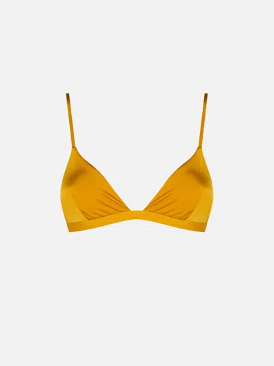Mc2 Saint Barth Woman Ochre Yellow Triangle Top Swimsuit Brooke