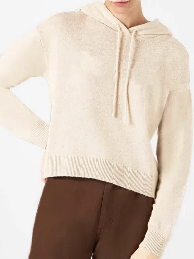 Mc2 Saint Barth Woman Off White Knitted Hoodie
