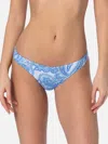 Mc2 Saint Barth Woman Paisley Cheeky Swim Briefs Naomi In Celeste