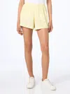 Mc2 Saint Barth Woman Pale Yellow Chenille Pull Up Shorts Cate In Yellow