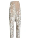 Mc2 Saint Barth Woman Pants Beige Size L Polyester, Elastane