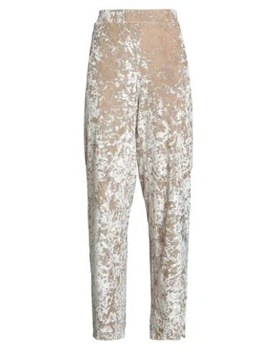 Mc2 Saint Barth Woman Pants Beige Size L Polyester, Elastane