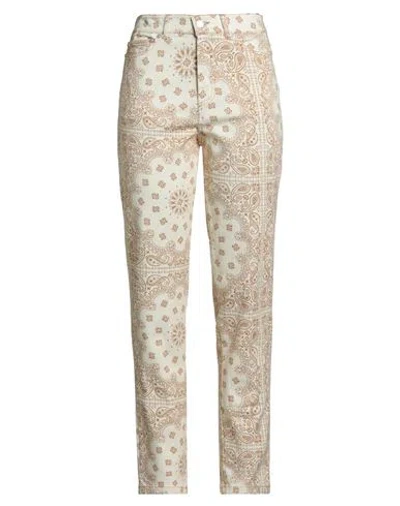 Mc2 Saint Barth Woman Pants Ivory Size L Textile Fibers In White