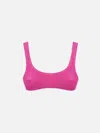 Mc2 Saint Barth Woman Pink Classic Crinkle Bralette Naima In Pink