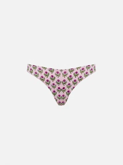 Mc2 Saint Barth Woman Pink Flower Classic Swim Briefs Lido