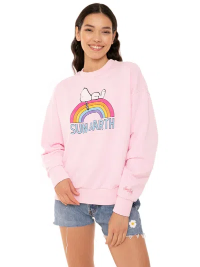Mc2 Saint Barth Snoopy Pink Sweatshirt Peanuts Special Edition