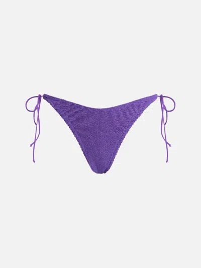 Mc2 Saint Barth Woman Purple Crinkle Cheekiest Swim Briefs Norah In Pink