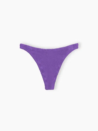 Mc2 Saint Barth Woman Purple Crinkle Cheeky Swim Briefs Naomi In Pink