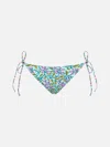 Mc2 Saint Barth Woman Radical Flower Classic Swim Briefs Marielle In Green