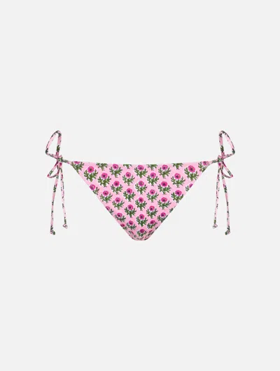 Mc2 Saint Barth Woman Radical Flower Classic Swim Briefs Marielle In Pink
