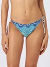 Mc2 Saint Barth Woman Raschel Classic Swim Briefs Virgo In Blue