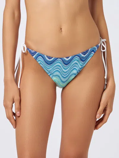 Mc2 Saint Barth Woman Raschel Classic Swim Briefs Virgo In Blue