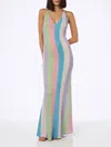 Mc2 Saint Barth Rachel Stripes Pop V Col In Pink
