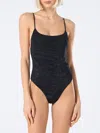 Mc2 Saint Barth Cecille Crystal-embellished Swimsuit In Black