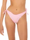 Mc2 Saint Barth Woman Ruffled Sangallo Cheeky Swim Briefs In Pink