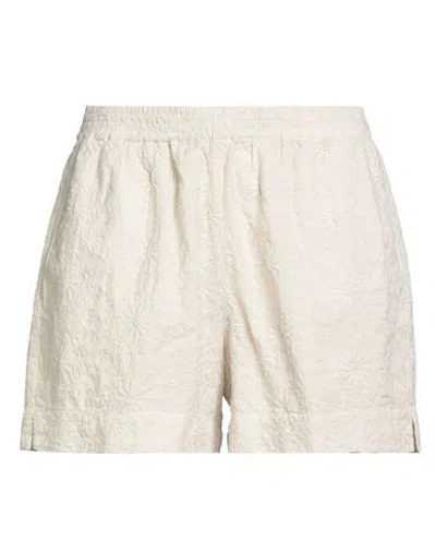 Mc2 Saint Barth Woman Shorts & Bermuda Shorts Off White Size M Cotton