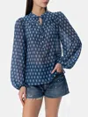 Mc2 Saint Barth Harper Graphic-print Blouse In Blue