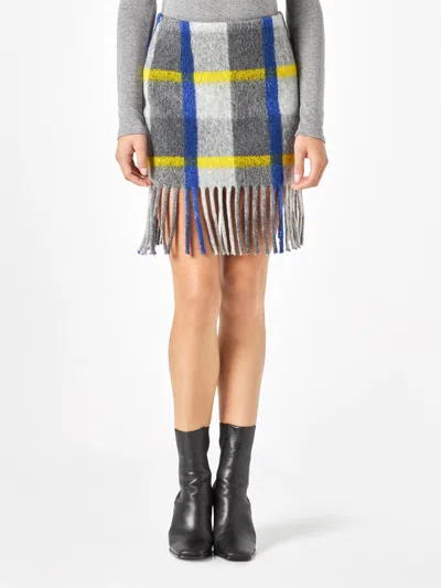Mc2 Saint Barth Woman Skirt With Fringes In Multicolor