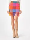Mc2 Saint Barth Woman Skirt With Fringes In Multicolor