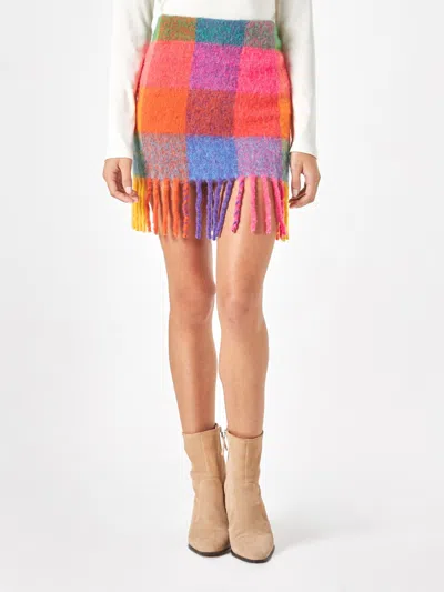 Mc2 Saint Barth Woman Skirt With Fringes In Multicolor