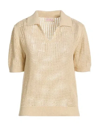 Mc2 Saint Barth Woman Sweater Beige Size L Cotton, Polyacrylic In Neutral