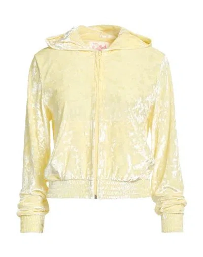 Mc2 Saint Barth Woman Sweatshirt Yellow Size L Polyester, Elastane
