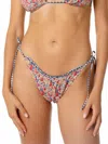 Mc2 Saint Barth Woman Swim Briefs With Flower Print In Multicolor