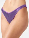 Mc2 Saint Barth Woman Swim Briefs With Purple Rhinestones In Pink