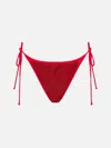 Mc2 Saint Barth Woman Swim Briefs With Red Rhinestones In Pink