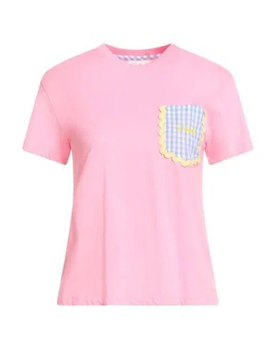 Mc2 Saint Barth Woman T-shirt Pink Size L Cotton