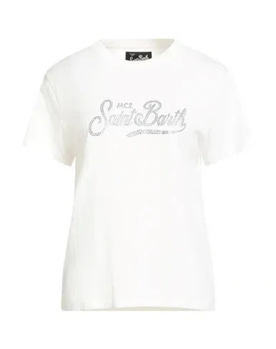 Mc2 Saint Barth Woman T-shirt White Size L Cotton