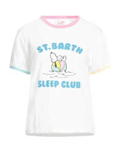 Mc2 Saint Barth Woman T-shirt White Size L Cotton
