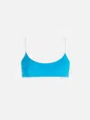 Mc2 Saint Barth Woman Terry Turquoise Bralette Swimsuit In Blue