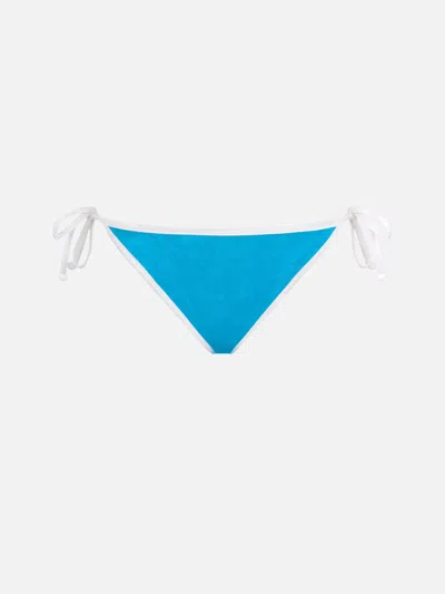 Mc2 Saint Barth Woman Terry Swim Briefs Virgo In Blue