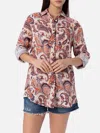 Mc2 Saint Barth Woman Texan Style Shirt Alodie With Pockets In White