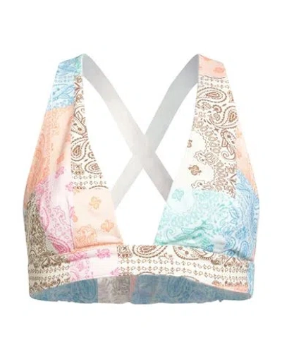 Mc2 Saint Barth Woman Top Apricot Size L Cotton, Elastane In Multi