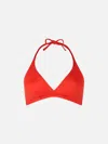 Mc2 Saint Barth Woman Triangle Bralette Orange Top Gaia In Orange